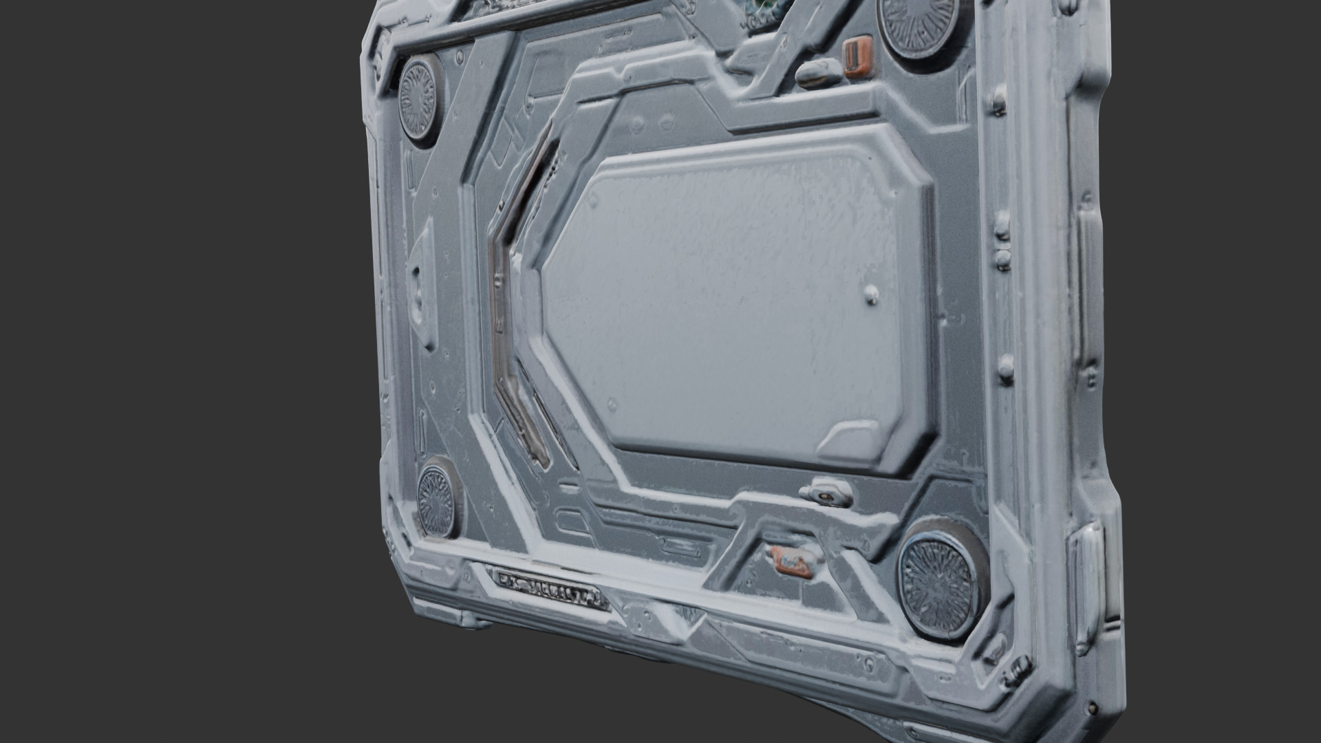 Sci Fi Wall Panel Low-poly 3D model_2