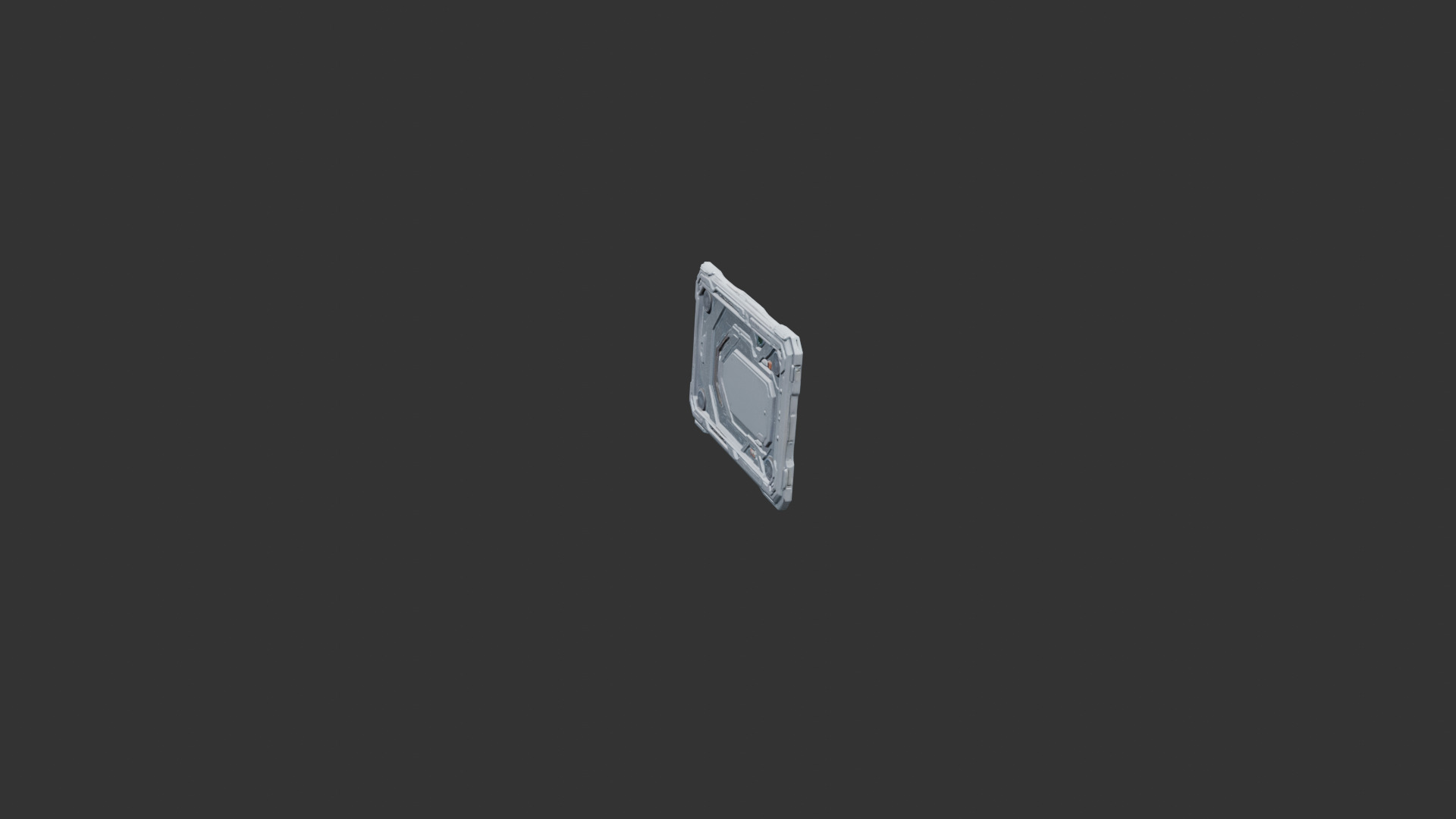 Sci Fi Wall Panel Low-poly 3D model_13