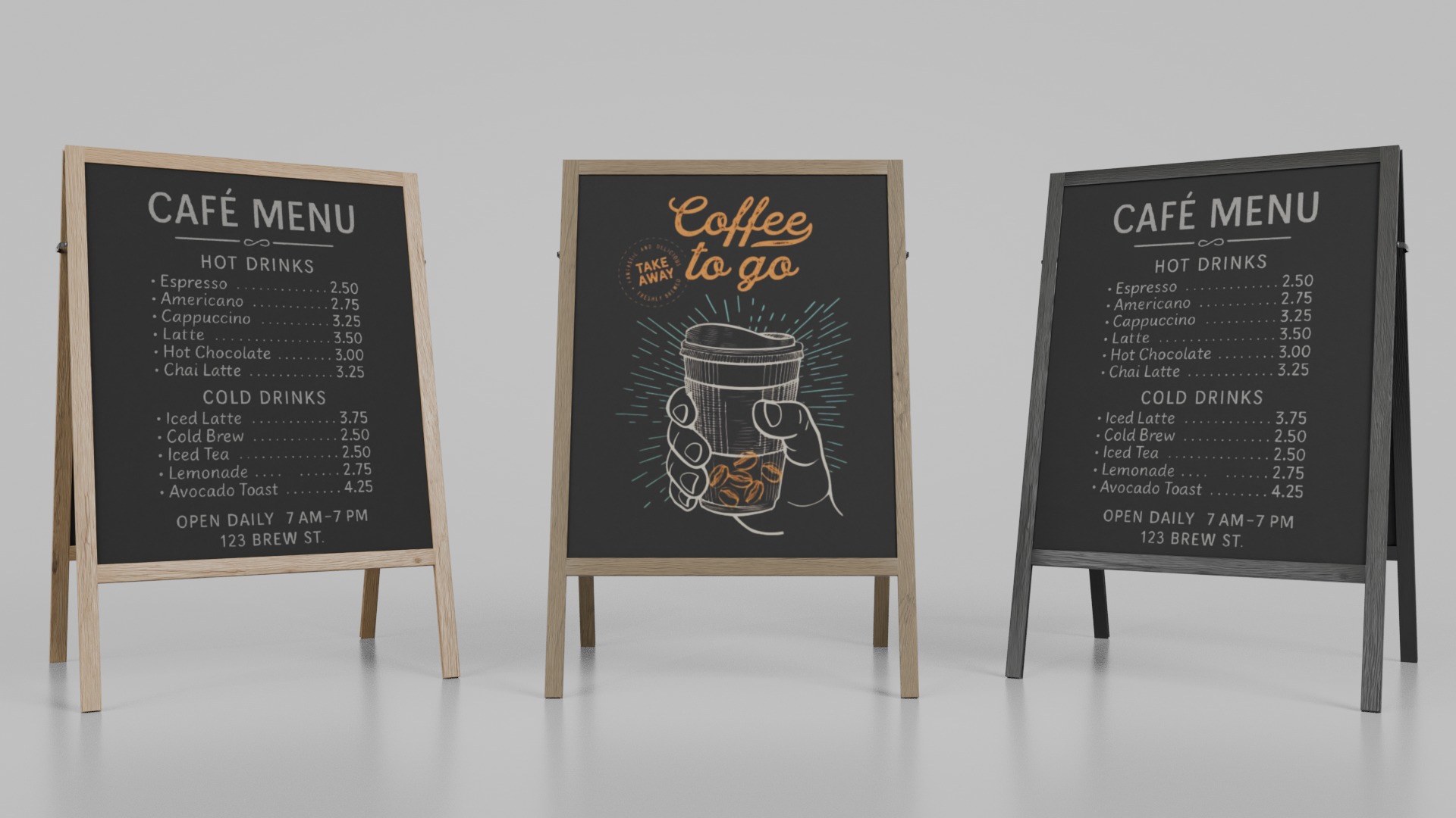 Customizable Event and Promotional Chalkboard Signs 3D Model Collection_28