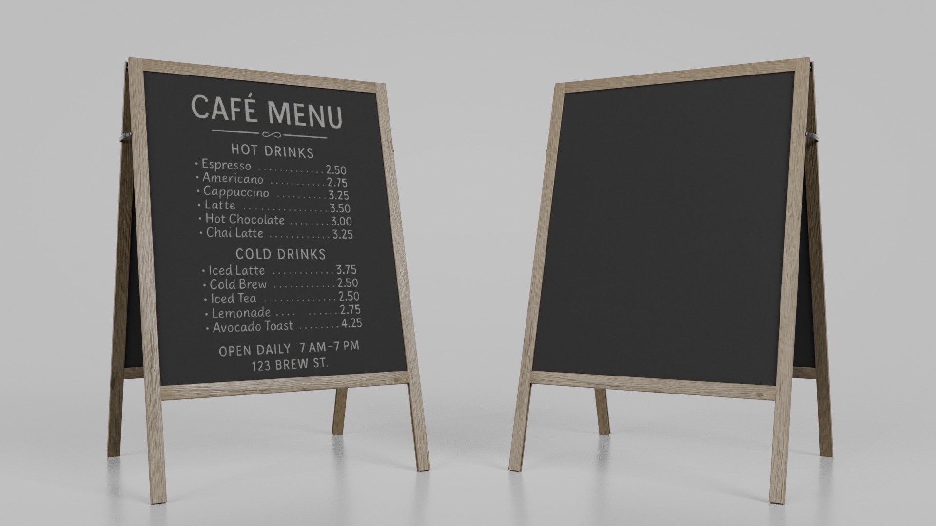 Customizable Event and Promotional Chalkboard Signs 3D Model Collection_27