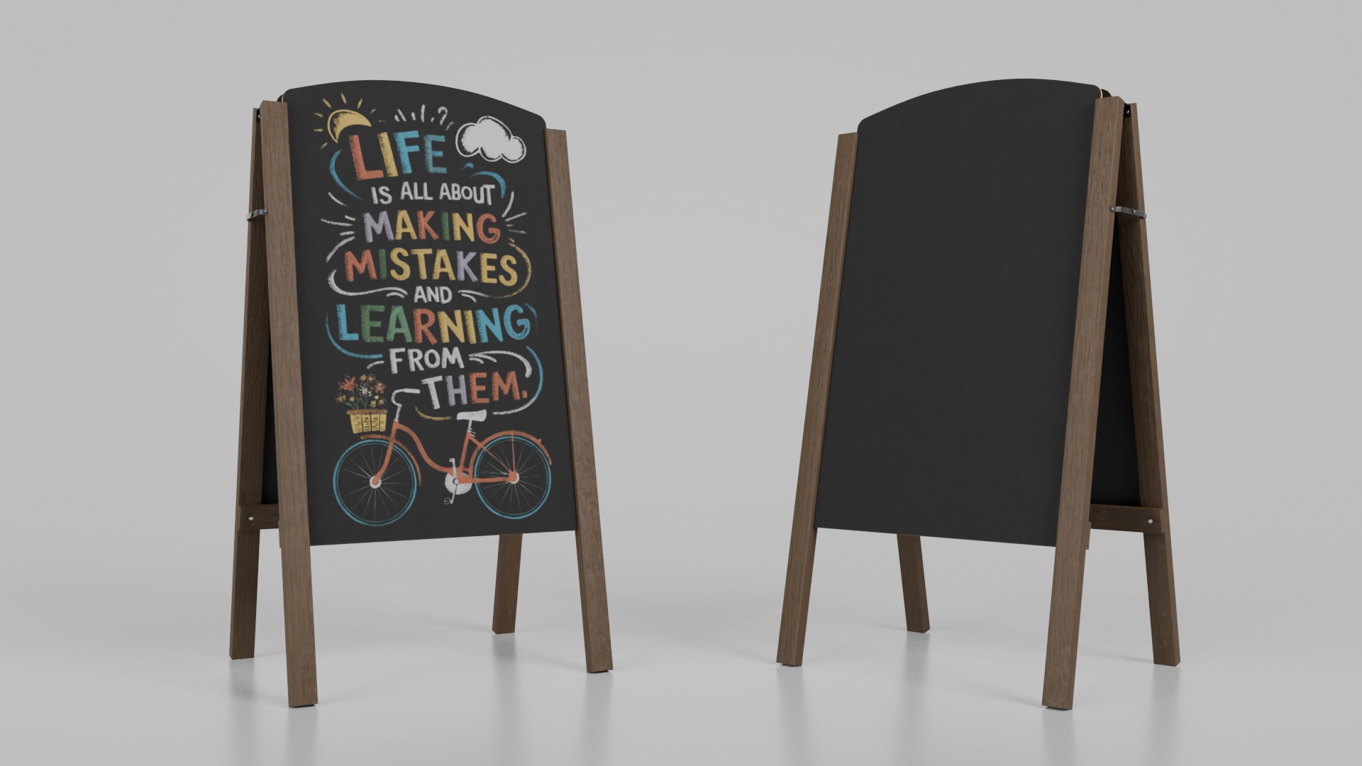 Customizable Artisan Chalkboard Signs 3D Model Collection_16