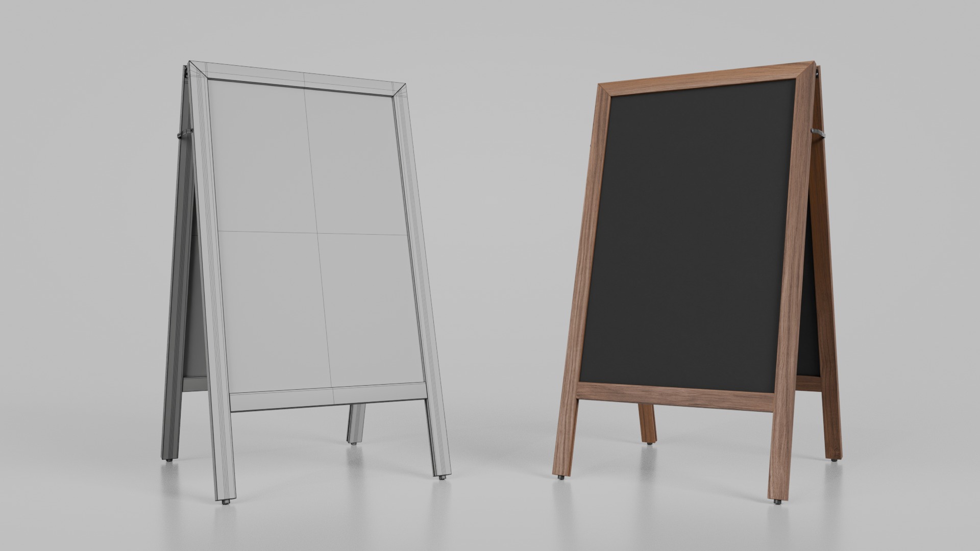 Customizable Artisan Chalkboard Signs 3D Model Collection_24