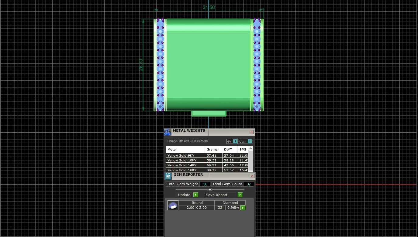 PACK Cuban Locks with Diamonds Sides 26mm 27mm 28mm 3D print model_4