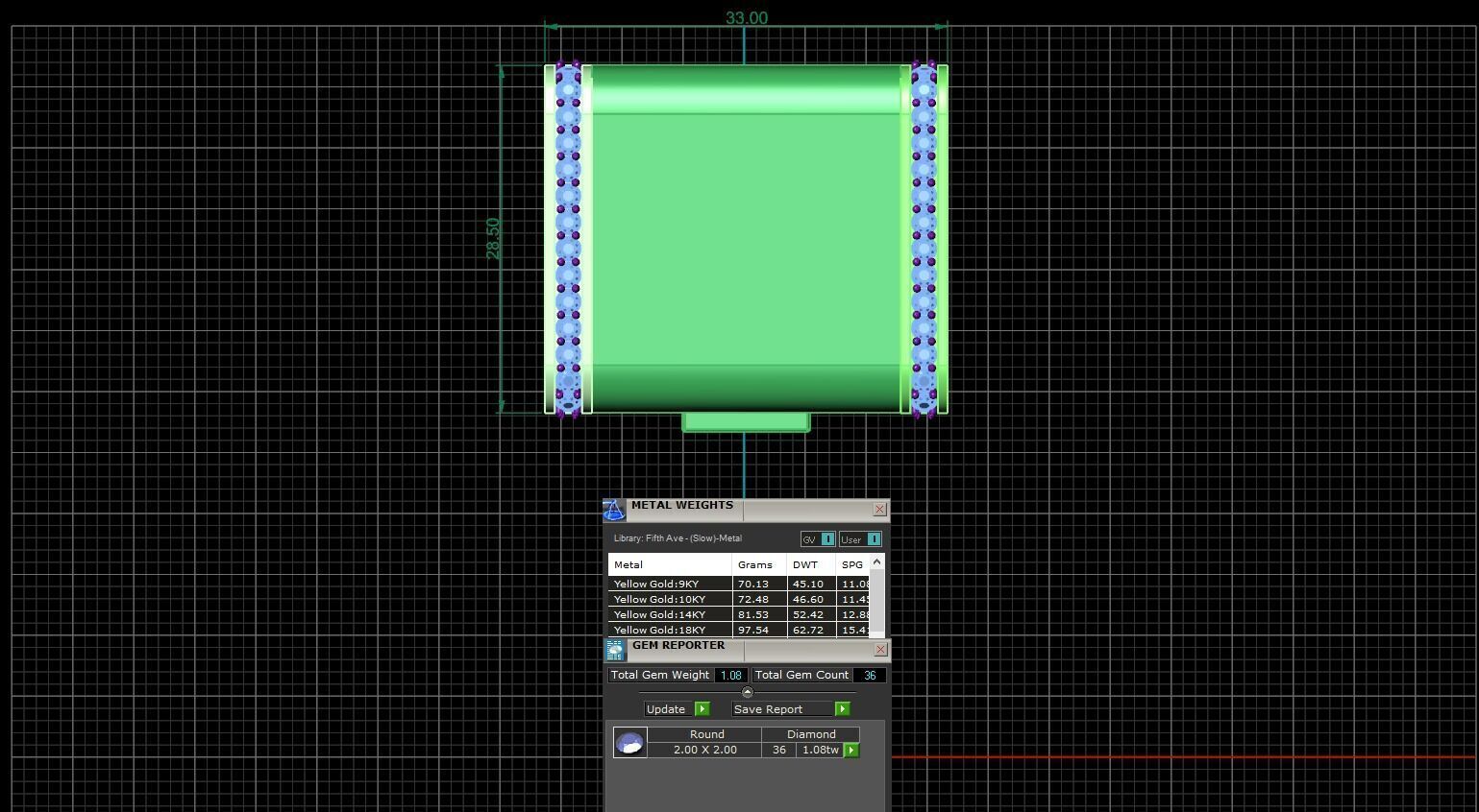 PACK Cuban Locks with Diamonds Sides 26mm 27mm 28mm 3D print model_6