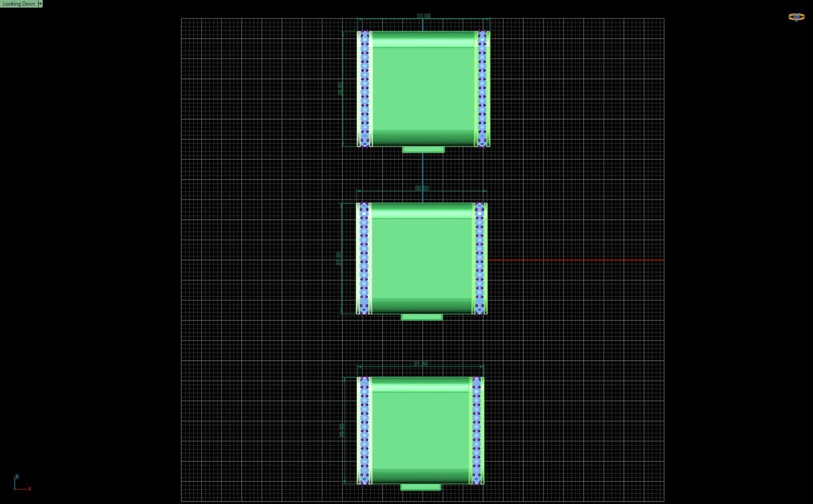PACK Cuban Locks with Diamonds Sides 26mm 27mm 28mm 3D print model_2