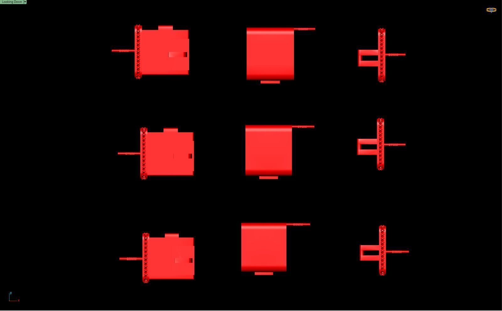PACK Cuban Locks with Diamonds Sides 26mm 27mm 28mm 3D print model_7