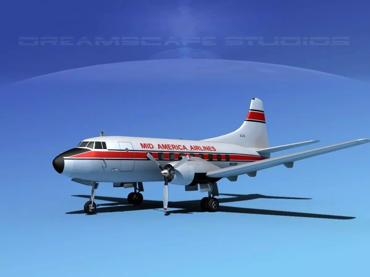 Martin 202 Mid America Regional 3D model_0