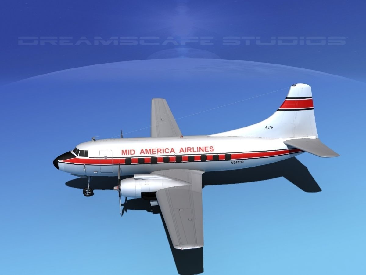 Martin 202 Mid America Regional 3D model_9