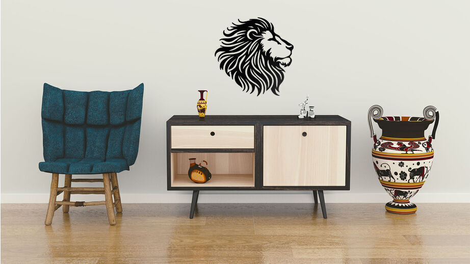 Lion Head Wall Decor 3D print model_5