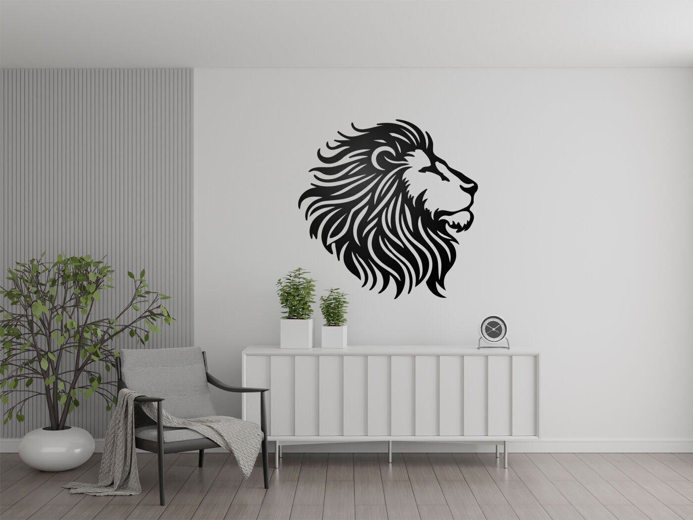 Lion Head Wall Decor 3D print model_2