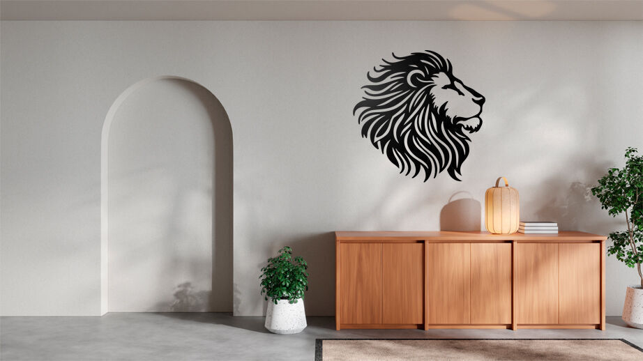Lion Head Wall Decor 3D print model_4