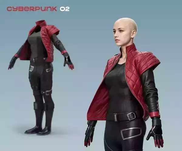 Cyberpunk Outfit Num 02 3D model