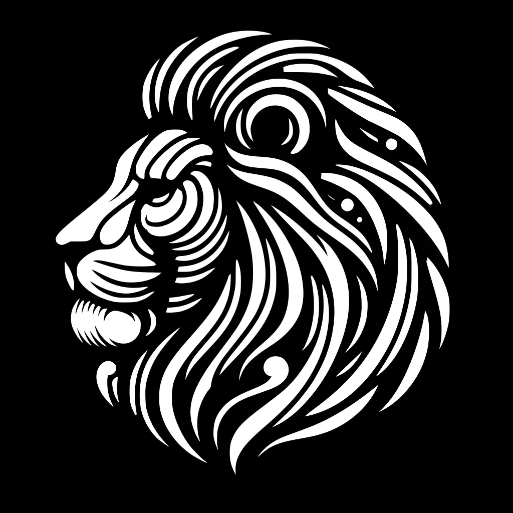 Stylized Lion Head Wall Decor 3D print model_0