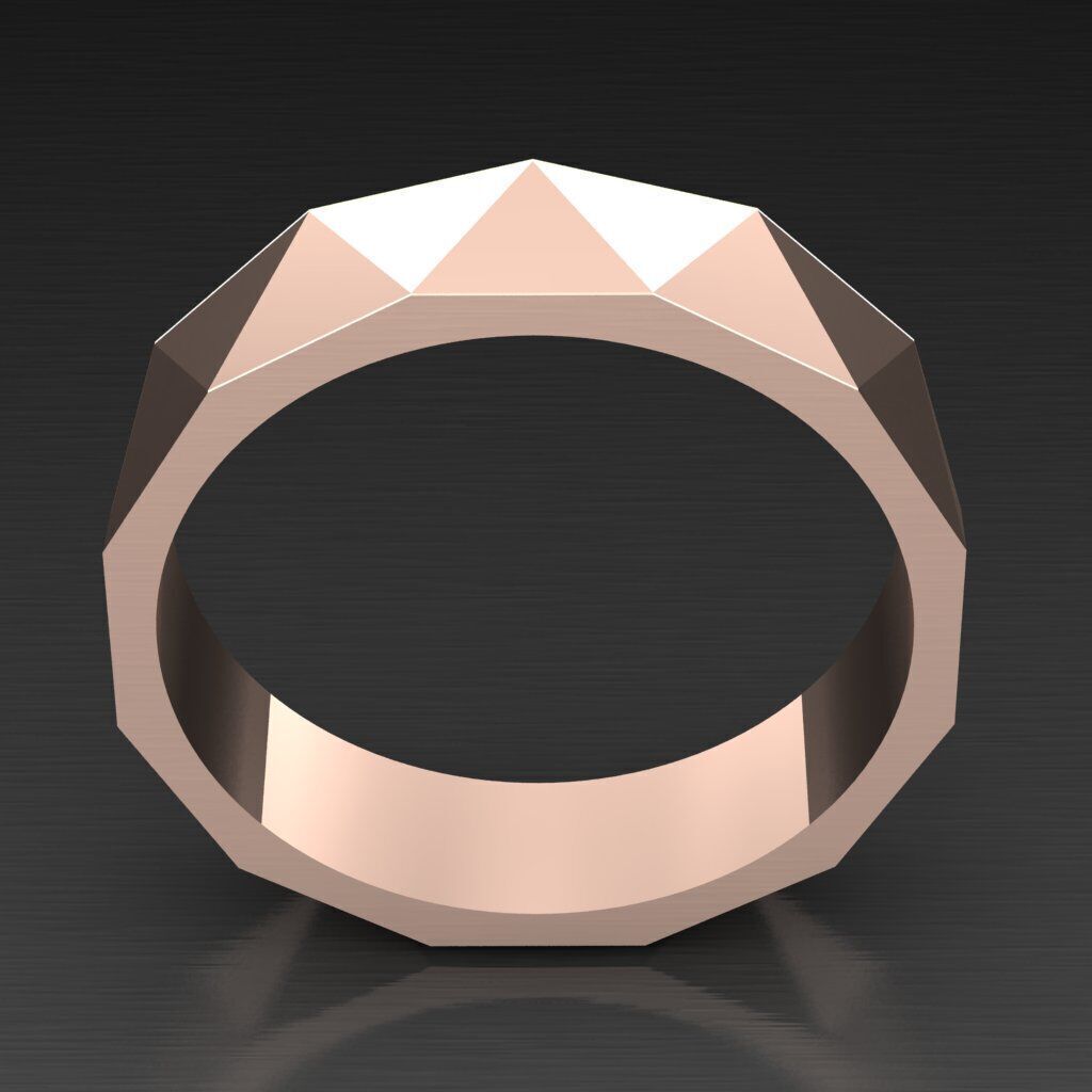 Top Diamond Men Ring STL 3DM 2MR094 3D model_4