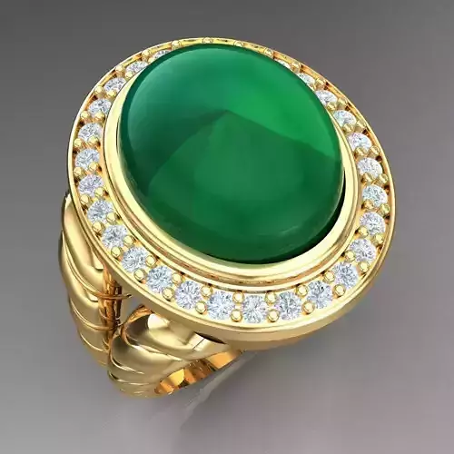 Top Diamond Men Ring STL 3DM 2MR093