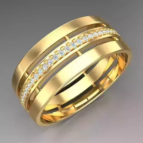 Top Diamond Men Ring STL 3DM 2MR092