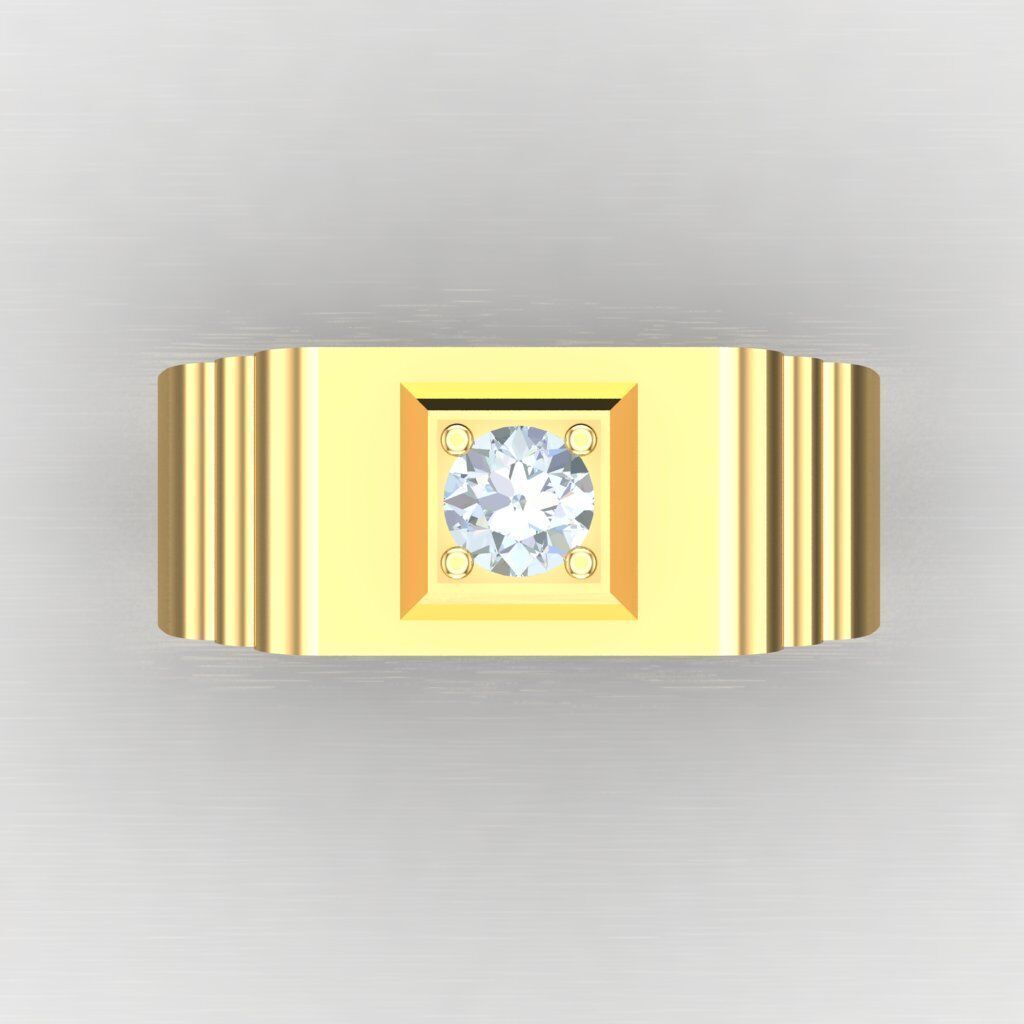 Top Diamond Men Ring STL 3DM 2MR088 3D model_10