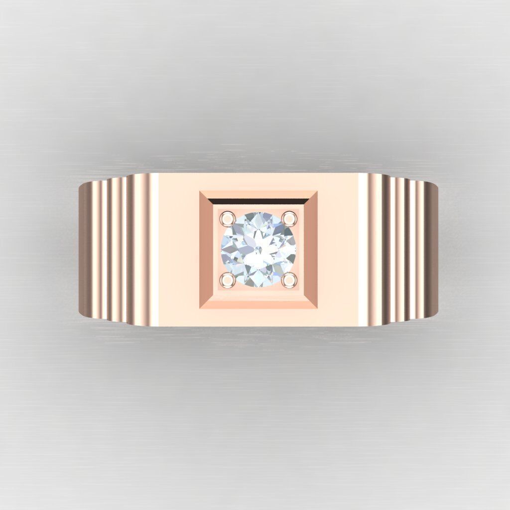 Top Diamond Men Ring STL 3DM 2MR088 3D model_9