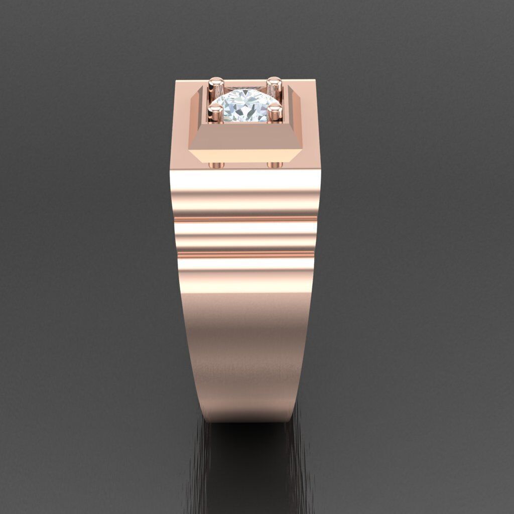 Top Diamond Men Ring STL 3DM 2MR088 3D model_12