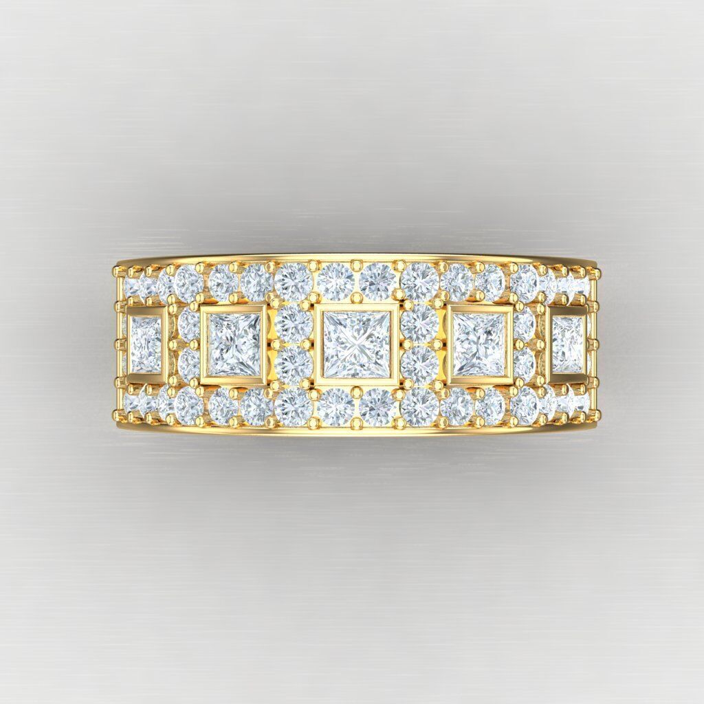 Top Diamond Men Ring STL 3DM 2MR086 3D model_10