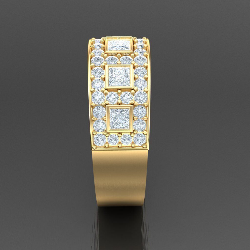 Top Diamond Men Ring STL 3DM 2MR086 3D model_13