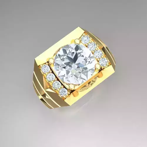 Top Diamond Men Ring STL 3DM 2MR082