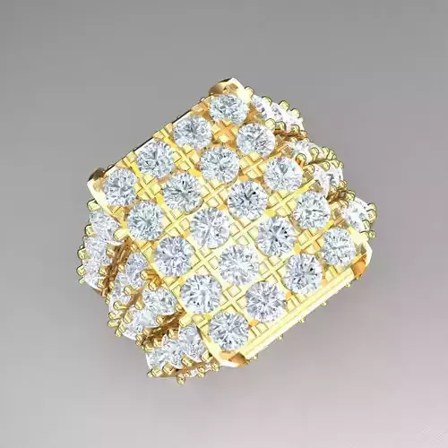 Top Diamond Men Ring STL 3DM 2MR080