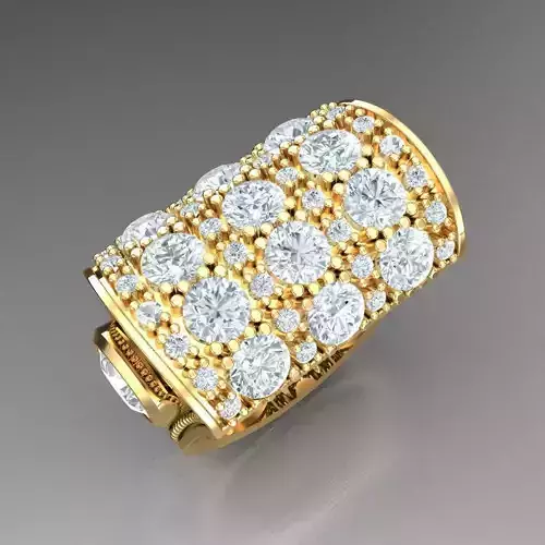 Top Diamond Men Ring STL 3DM 2MR071