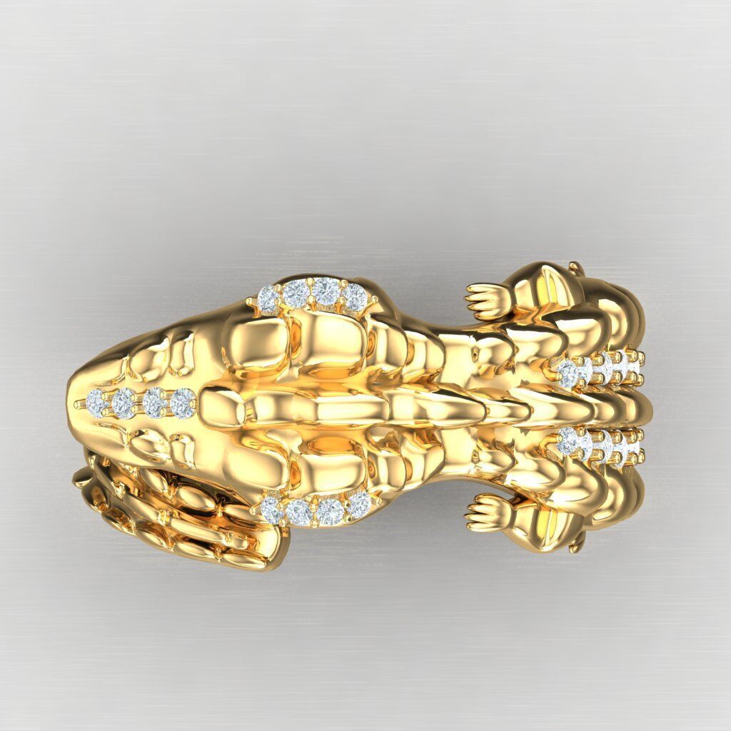 Top Diamond Men Ring STL 3DM 2MR068 3D model_10