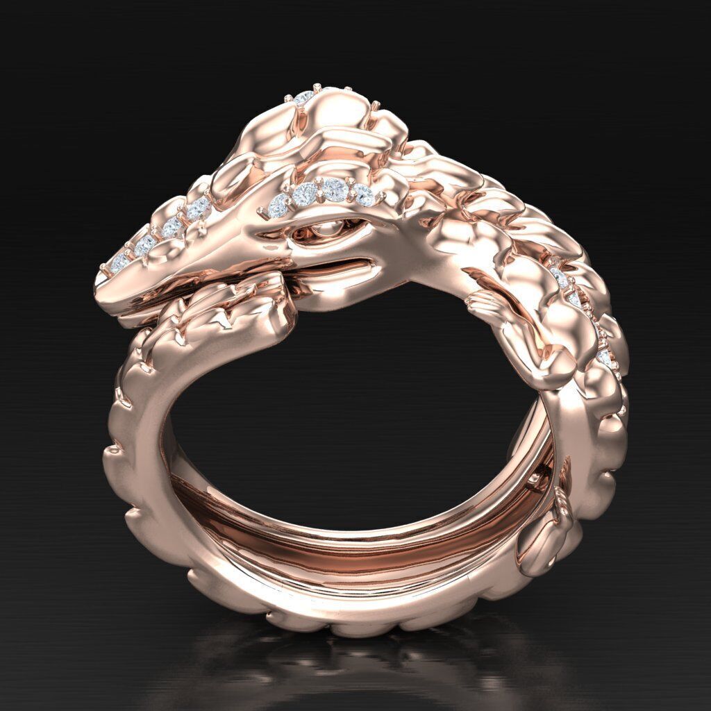 Top Diamond Men Ring STL 3DM 2MR068 3D model_5