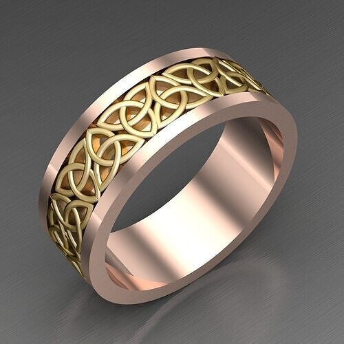 Top Diamond Men Ring STL 3DM 2MR067 3D model