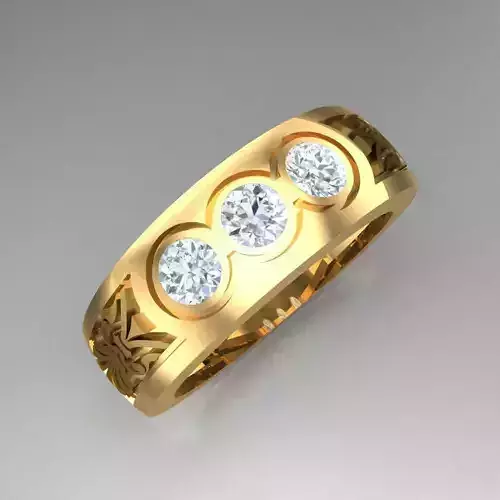 Top Diamond Men Ring STL 3DM 2MR066