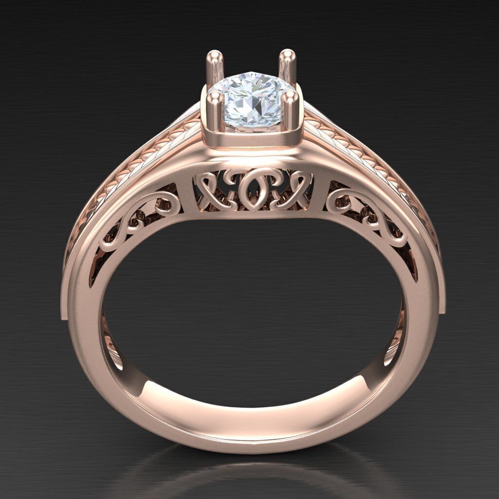 Top Diamond Men Ring STL 3DM 2MR065 3D model_5