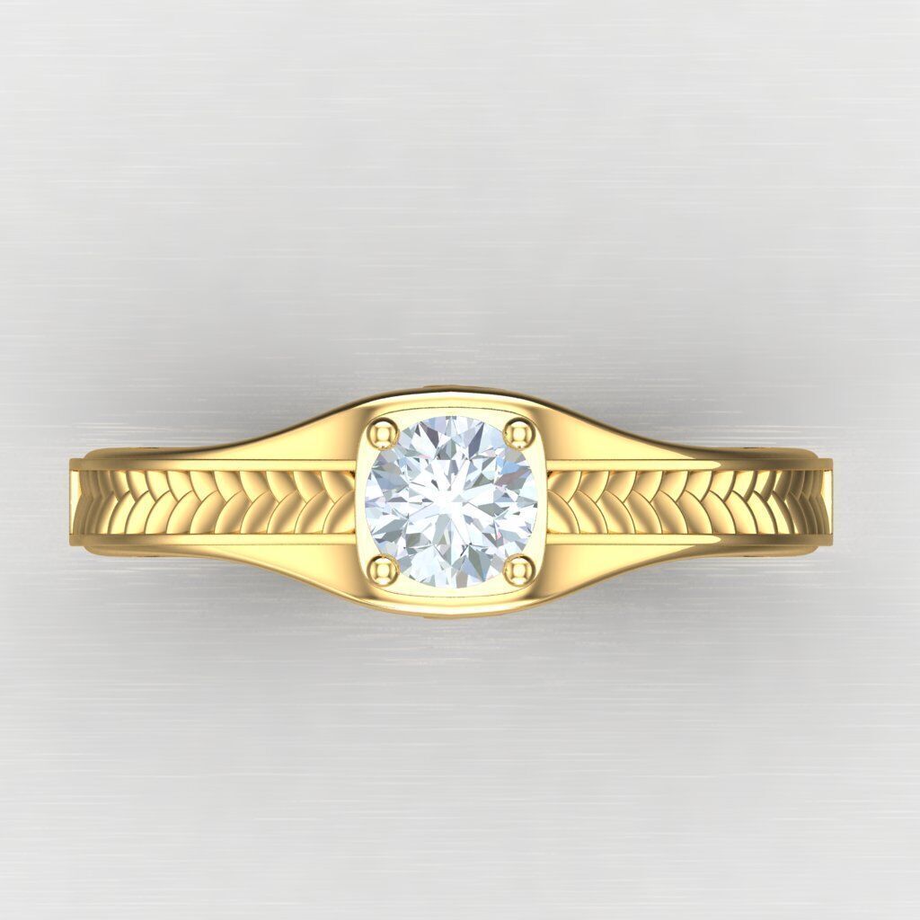 Top Diamond Men Ring STL 3DM 2MR065 3D model_10