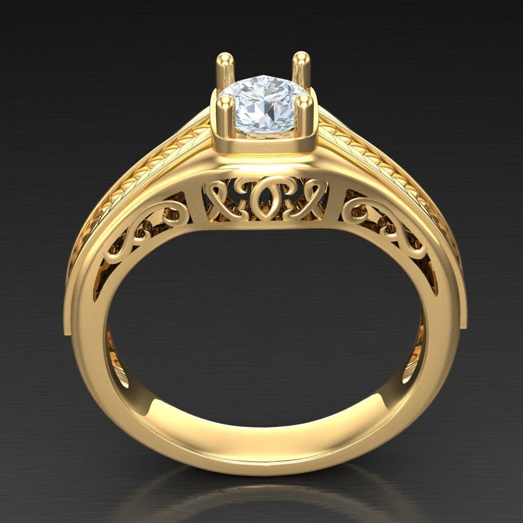 Top Diamond Men Ring STL 3DM 2MR065 3D model_6