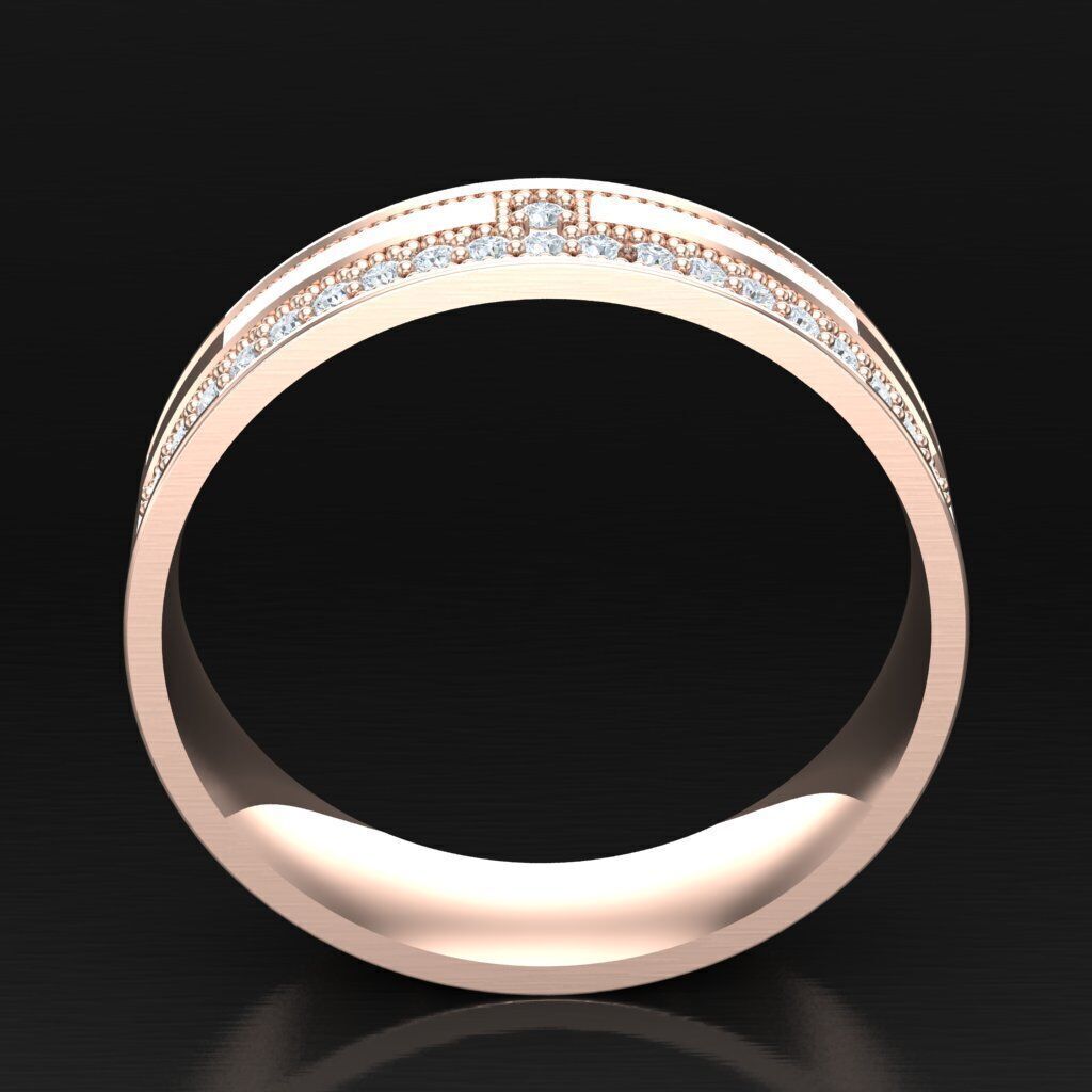 Top Diamond Men Ring STL 3DM 2MR060 3D model_5