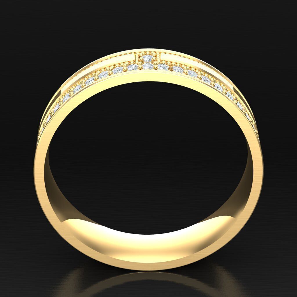 Top Diamond Men Ring STL 3DM 2MR060 3D model_6