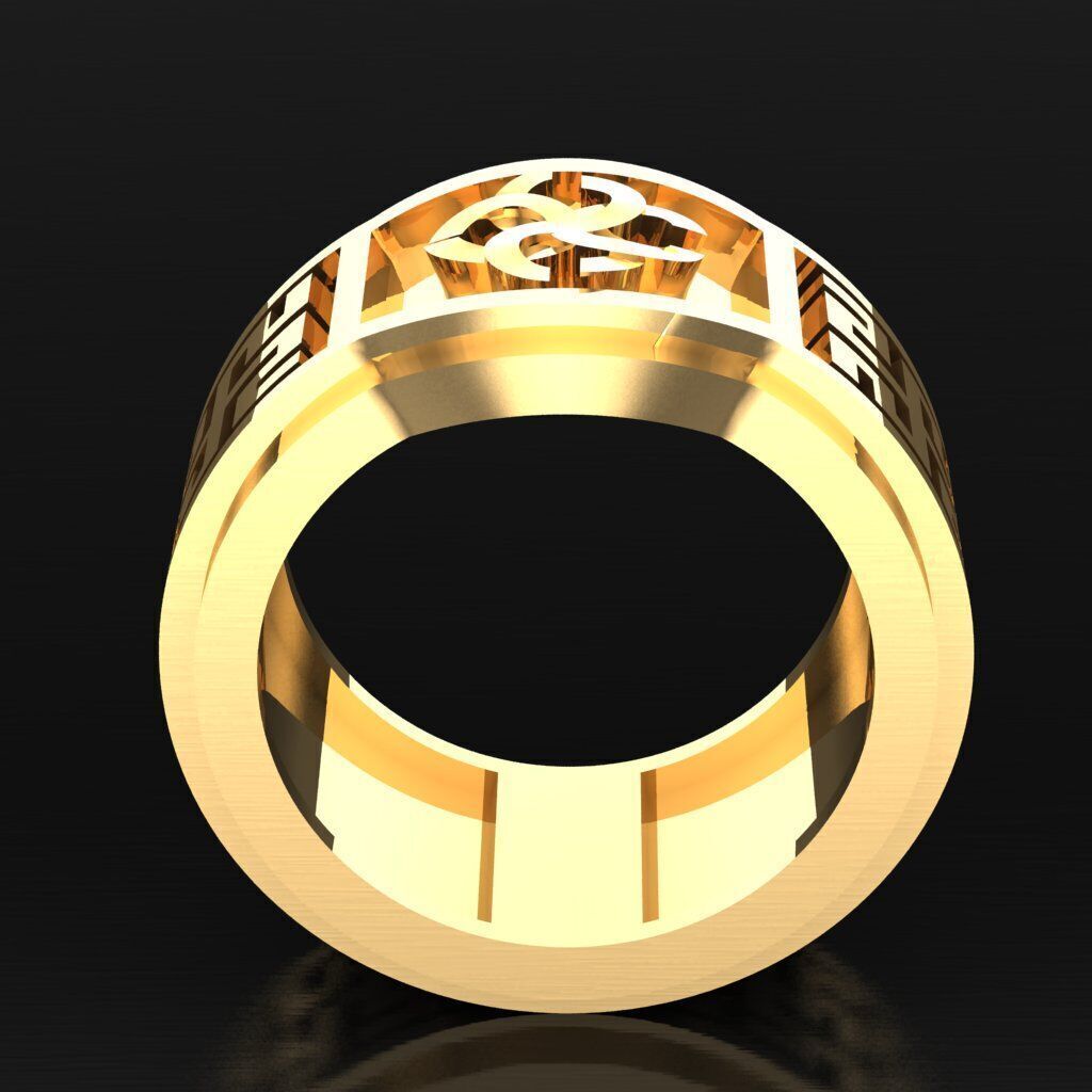 Top Diamond Men Ring STL 3DM 2MR059 3D model_5