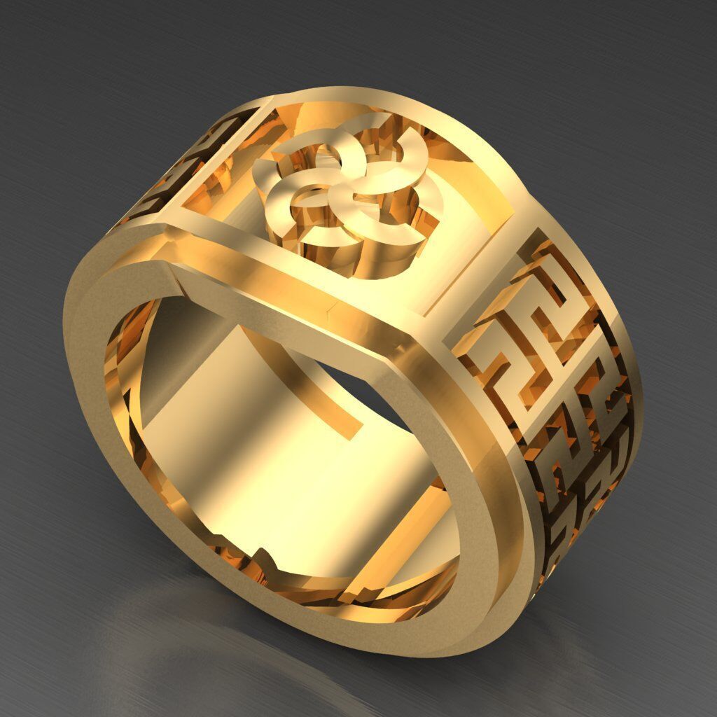 Top Diamond Men Ring STL 3DM 2MR059 3D model_7