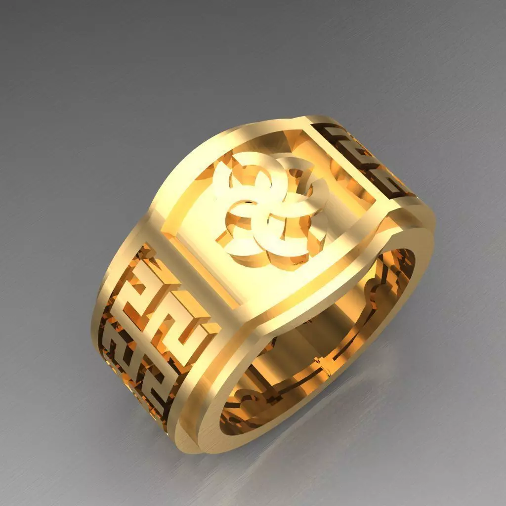 Top Diamond Men Ring STL 3DM 2MR059 3D model_0