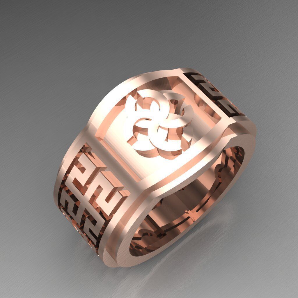 Top Diamond Men Ring STL 3DM 2MR059 3D model_10