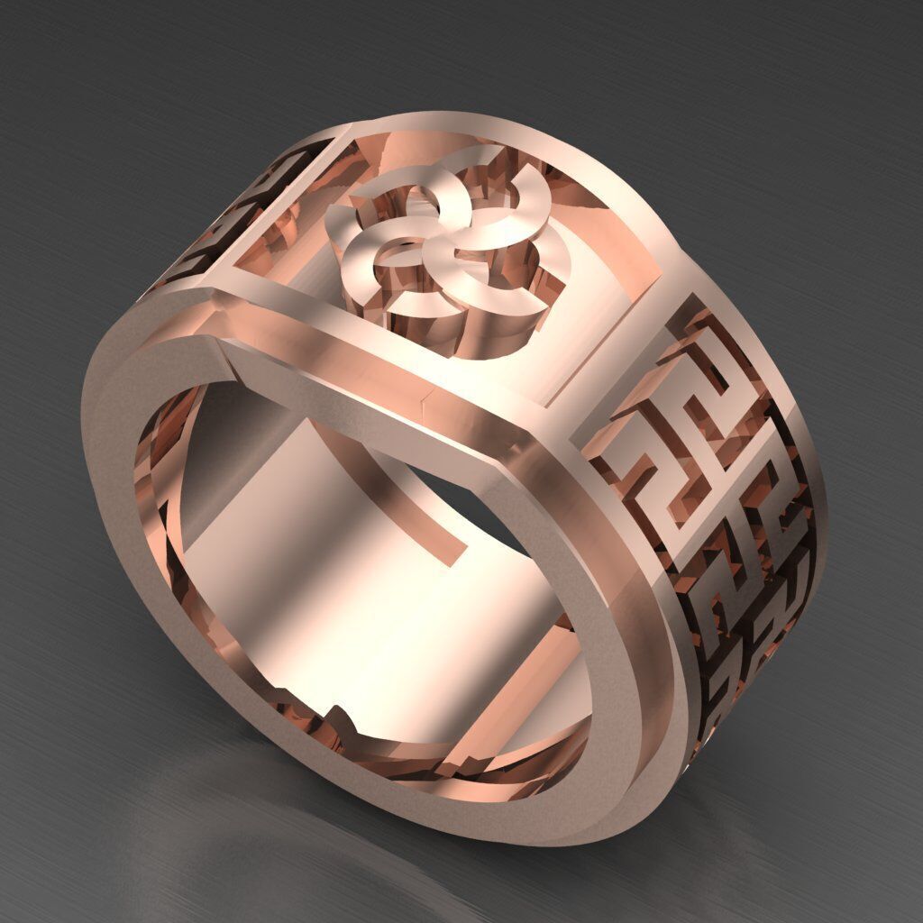 Top Diamond Men Ring STL 3DM 2MR059 3D model_6