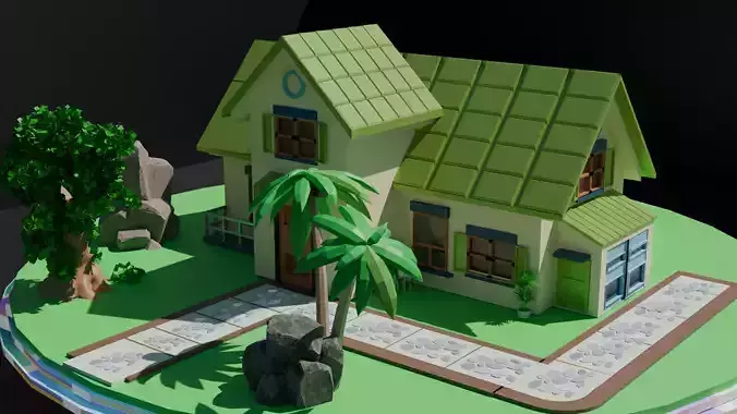 A Beautiful Cartoon House