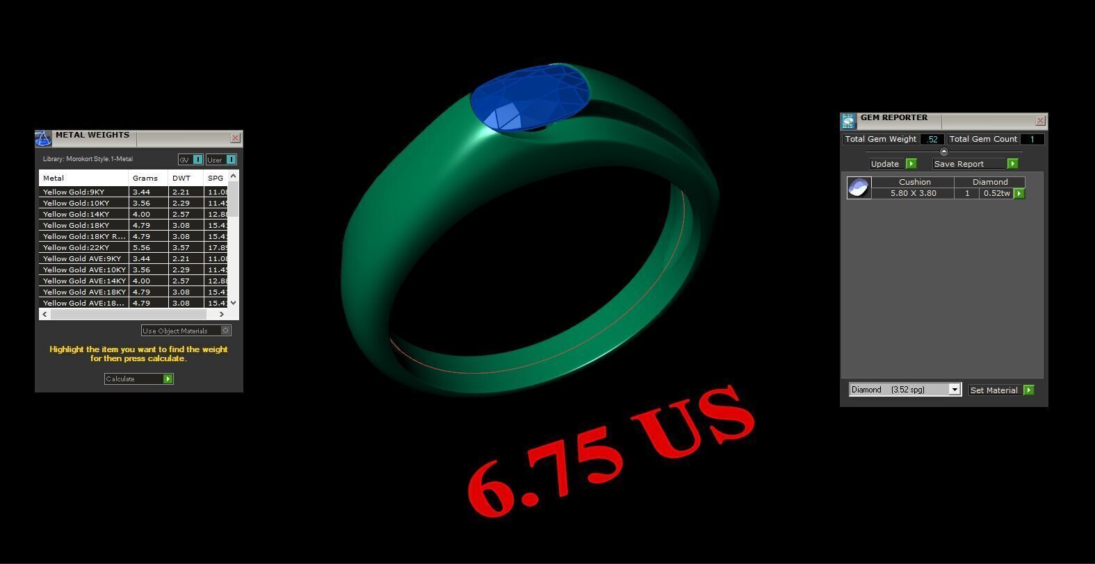 Top Diamond Men Ring STL 3DM 2MR055 3D model_2