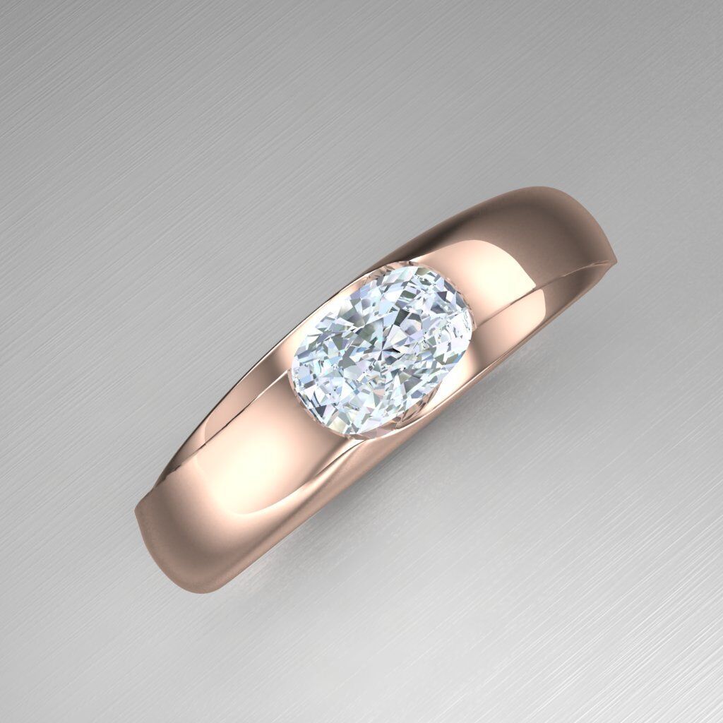 Top Diamond Men Ring STL 3DM 2MR055 3D model_11