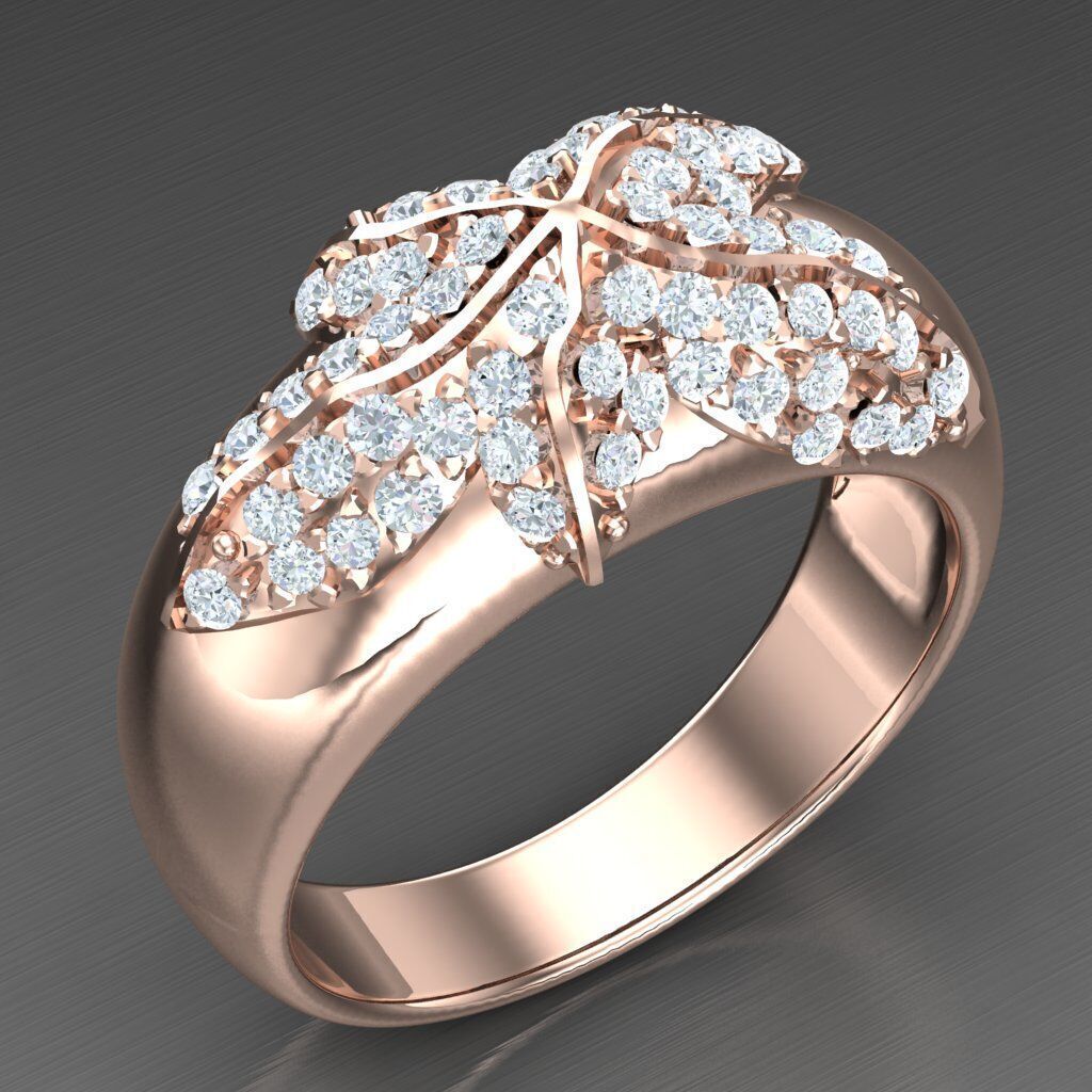 Top Diamond Men Ring STL 3DM 2MR054 3D model_4