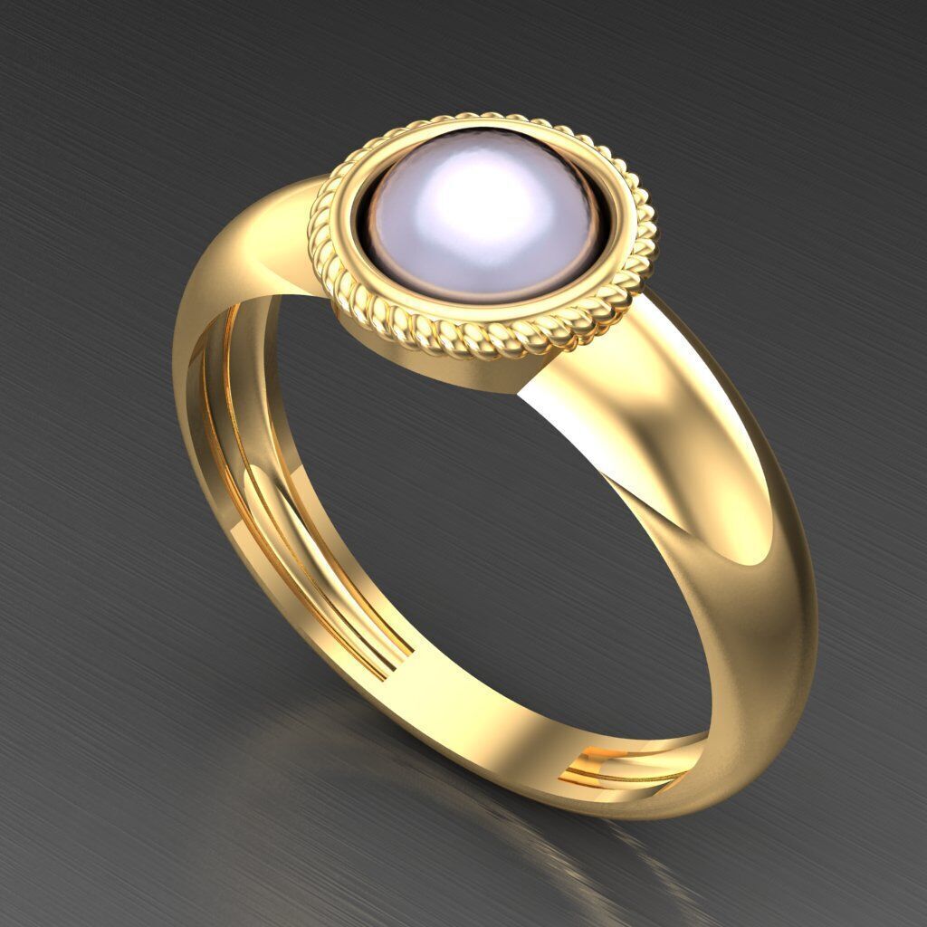 Top Diamond Men Ring STL 3DM 2MR052 3D model_7