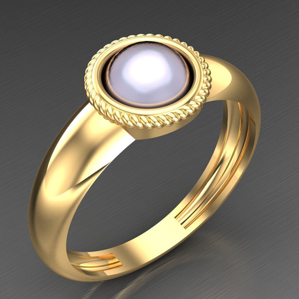 Top Diamond Men Ring STL 3DM 2MR052 3D model_1