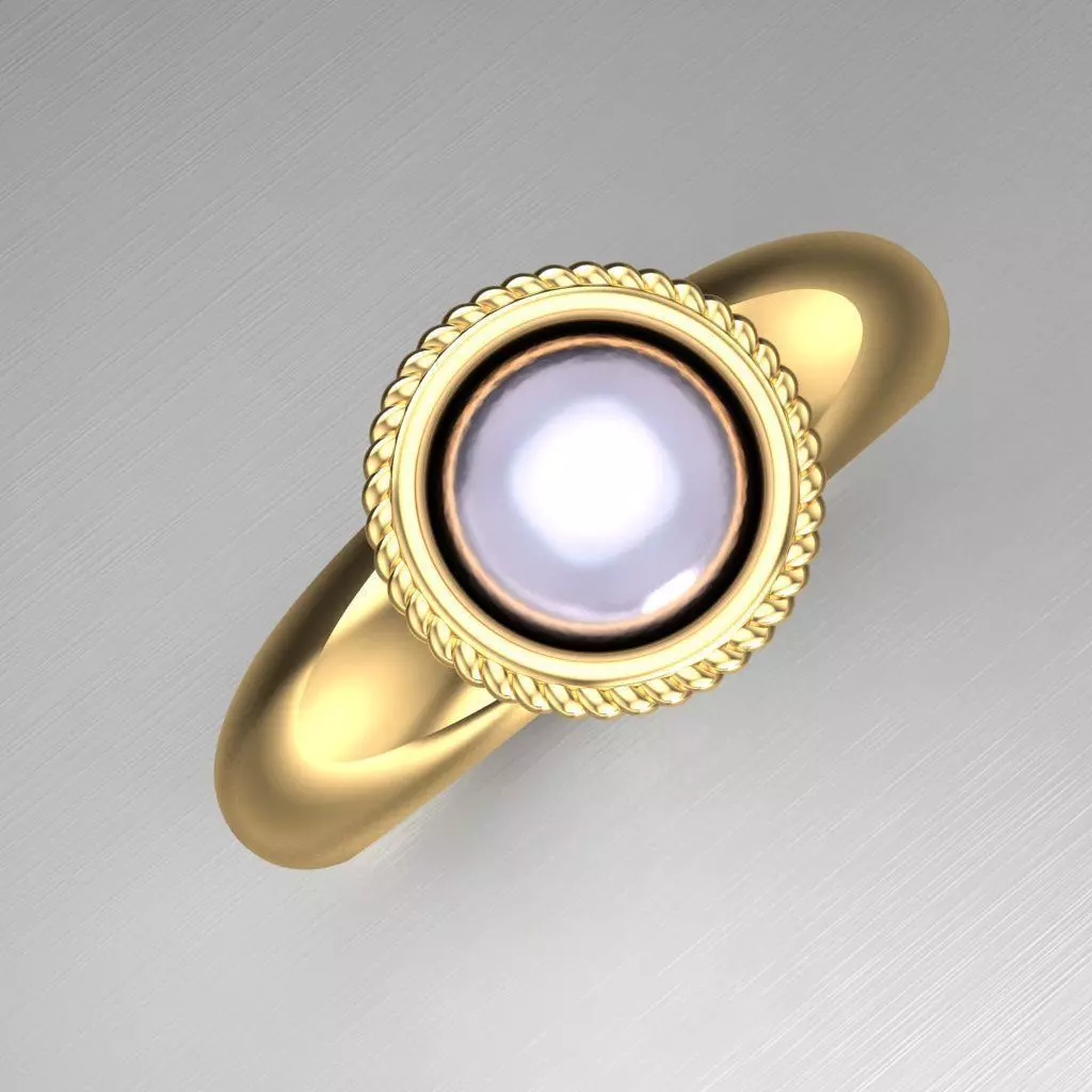 Top Diamond Men Ring STL 3DM 2MR052 3D model_0