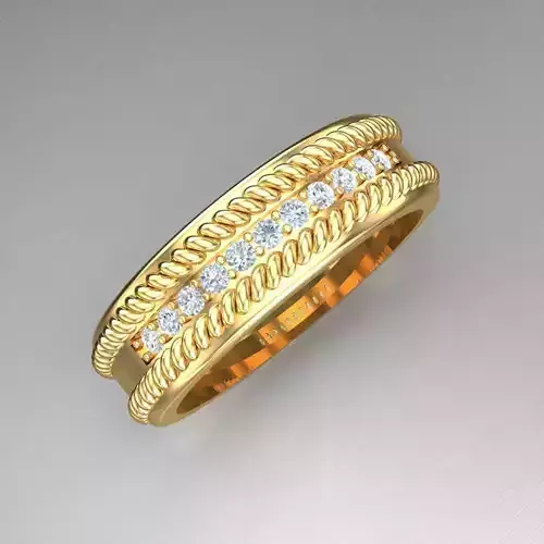 Top Diamond Men Ring STL 3DM 2MR051